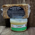 250ml shea butter and 500g black soap